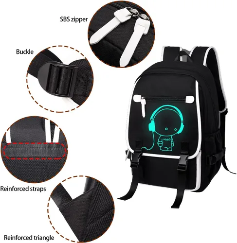 Vista 4 de Asge Bolso escolar de nylon de la moda de las, Oslei128-2, Mochilas Daypack