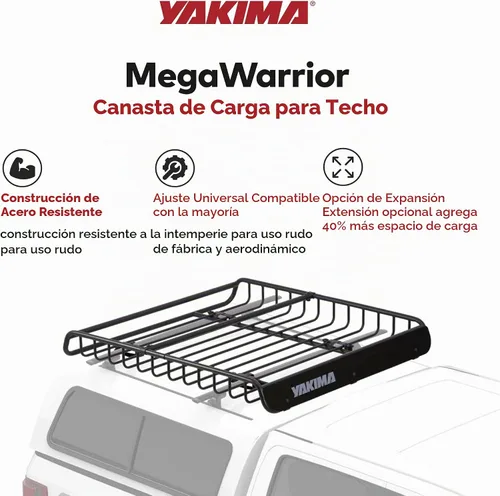 Vista 3 de Yakima MegaWarrior canasta de carga para techo de auto
