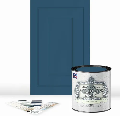 Vista 166 de Pintura TODO EN UNO, Abbey (gris cálido), Muestra de 8oz - Pintura duradera para gabinetes y muebles. Imprimación y capa superior incorporadas,