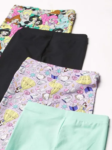 Vista 2 de Tienda Essentials Disney Marvel Star Wars Frozen Leggings de princesa para niñas y niños pequeños, paquete de 4