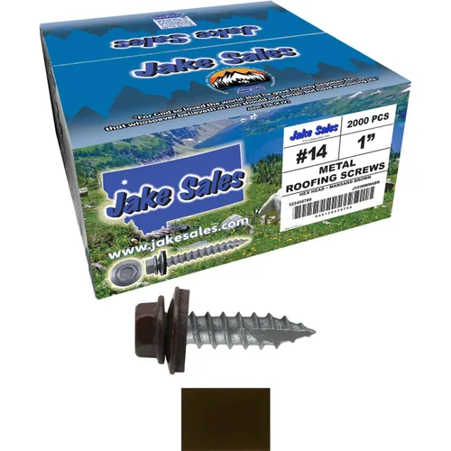 Vista 24 de TORNILLOS PARA TECHOS DE METAL #14: (250) Tornillos x 1" ABC GRIS Tornillo para techo de chapa metálica con cabeza hexagonal y arandela.