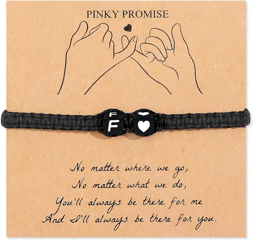 Vista 12 de Pulsera inicial para hombres y mujeres con letra, pulseras de dijes a juego para parejas, pulseras hechas a mano, regalo para novio y novia, regalo