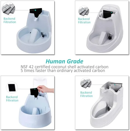Vista 2 de Filtros para fuente de agua compatibles con Drinkwell Platium Pet Dog Cat Fountain Filtros de carbón de primera calidad, paquete de 12