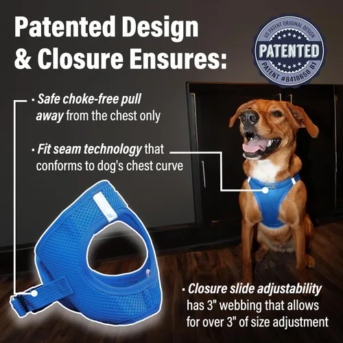 Vista 3 de Doggie Design Arnés para perro – Arnés para perro sin estrangulamiento, chaleco para perro, malla de poliéster, arnés para mascotas, diseño simple