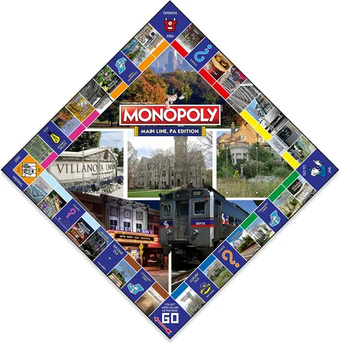 Vista 2 de Monopoly - Juego de mesa The Main Line Edition: 2-6 jugadores, juegos de mesa familiares para niños y adultos, juegos de mesa para niños de 8 años