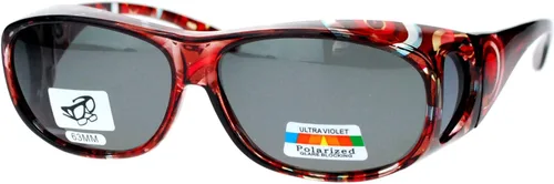 Vista 2 de PASTL Gafas de sol polarizadas que se ajustan sobre las gafas ovaladas rectangulares OTG antirreflejos