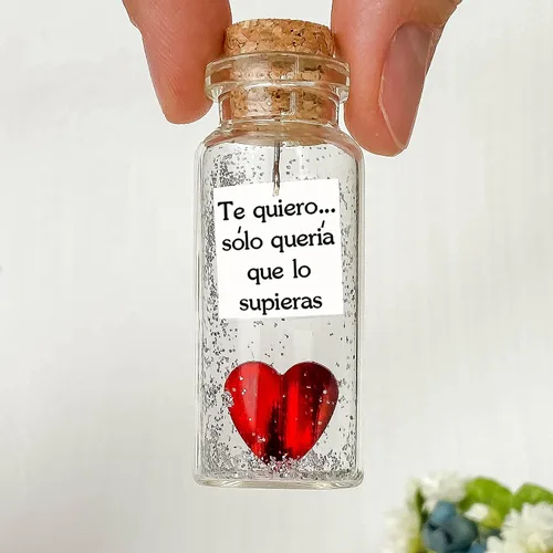 Vista 7 de Kseniya Revta Mensaje romántico en una botella para regalar a tu novio o novia - Tarro de los deseos con una tarjeta para tu esposo o esposa
