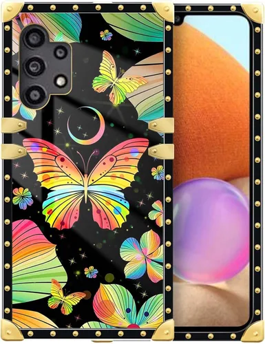Vista 173 de Funda compatible con Samsung Galaxy A03S 4G, TPU suave de lujo y parte trasera de policarbonato duro para niñas y mujeres, funda protectora a prueba