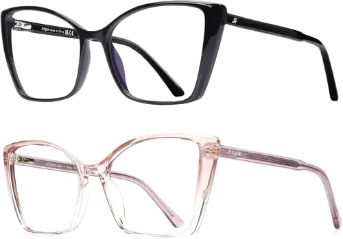 Vista 10 de Gafas de Bloqueo de Luz Azul para Mujeres, de Gran Tamaño con Estilo Ojo de Gato para Computadora y Videojuegos Antirreflejos y Anti-UV RF6204 Verde