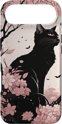Vista 27 de Cute Pink Japanese Cherry Blossom Cat Aesthetic Case for iPhone 16