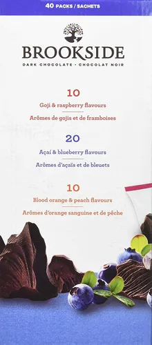 Vista 3 de Brookside Fruta cubierta de chocolate negro (paquete variado de 40 unidades) z, 0.7 onzas