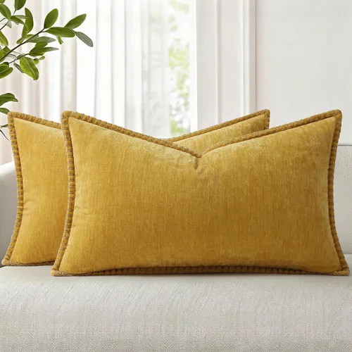Vista 57 de decorUhome Juego de 2 fundas de almohada de felpilla suave y acogedora de otoño de 12 x 12 pulgadas, fundas decorativas modernas de terciopelo Aqua
