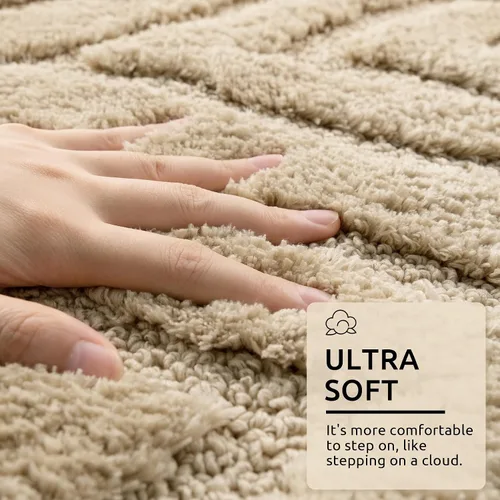 Vista 4 de DEXDE Alfombras de Baño Corredor 24x47 pulgadas Alfombra de Baño Larga Antideslizante Suave Lavable Alfombras de Baño Grandes para Baño Dormitorio