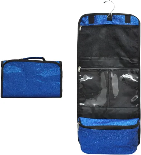 Vista 8 de NGIL Neceser colgante de viaje con purpurina para animadoras y equipos de baile, organizador de artículos de tocador y neceser para mujer, bolsa