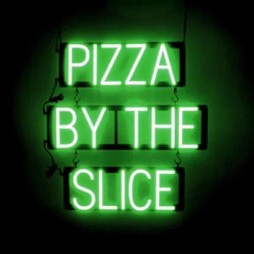 Vista 36 de SpellBrite Cartel PIZZA Letrero relacionado con pizza con aspecto de neón, fuente de luz LED azul 17.6 x 6.3 pulgadas Ultra-Bright