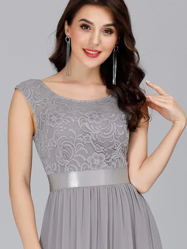 Vista 5 de Ever-Pretty Vestidos de dama de honor con cintura imperio fruncido para mujer 0646