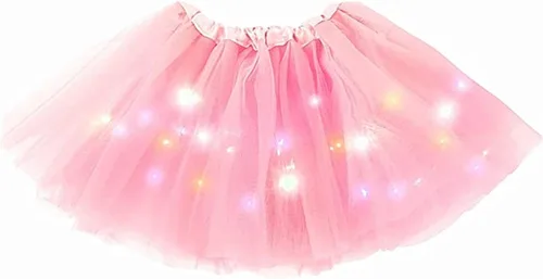 Vista 27 de Faldas de tutú LED para mujer, falda de tul con capas para baile de ballet, faldas iluminadas para disfraz de fiesta