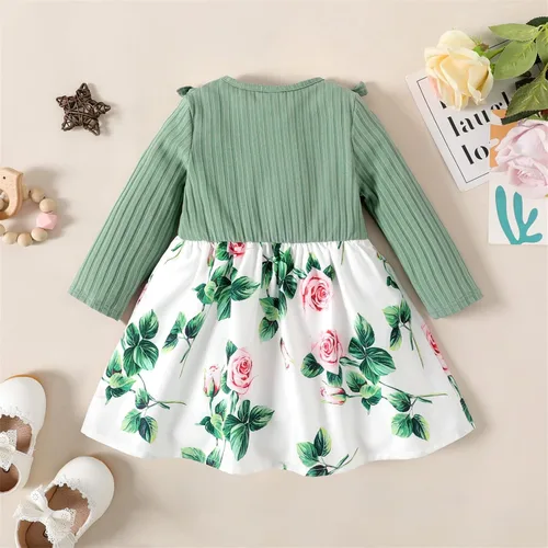 Vista 2 de PATPAT Baby Girl Dress Infant Girls Long Sleeve Baby Fall Winter Dress