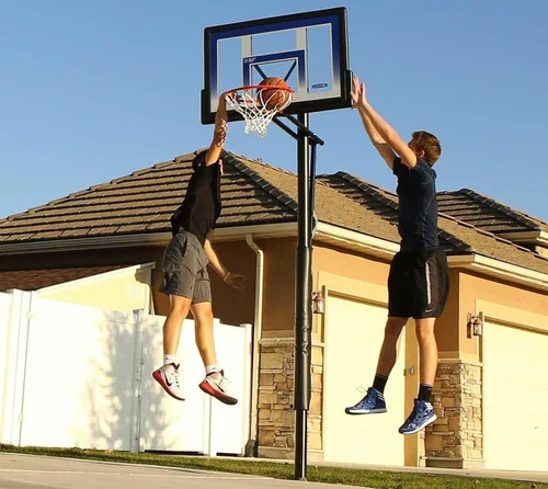 Vista 5 de Lifetime In-Ground Fusion Backboard Action Grip Sistema de baloncesto ajustable, 48 pulgadas