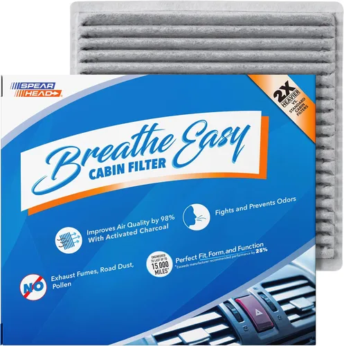 Vista 14 de Spearhead Odor Defense Breathe Easy - Filtro de cabina para AC y calentador Compatible con Chrysler 200 2015-17, Cherokee 2014-18 como OEM Hasta