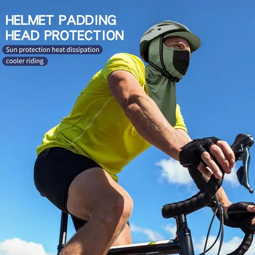 Vista 2 de SUNMECI Pasamontañas de protección solar transpirable de ala completa, máscara refrescante para pesca, barco, ciclismo, máscara solar para hombres