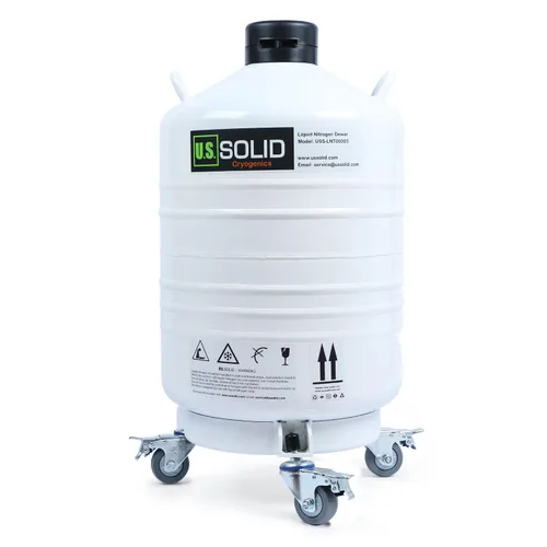 Vista 8 de U.S. SOLID Contenedor criogénico de 10 L, depósito tipo tanque de nitrógeno líquido LN2 con correas, 6 envases