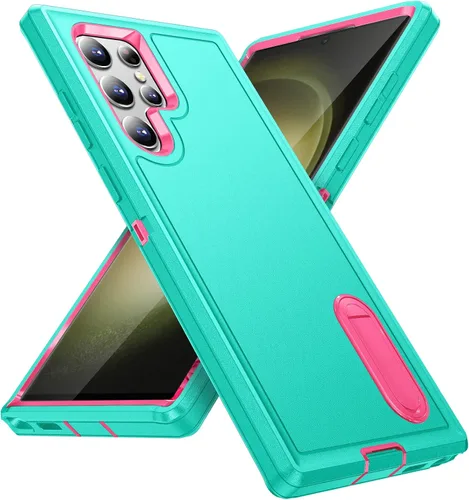 Vista 12 de BaHaHoues Funda para Samsung Galaxy S23 Ultra con soporte integrado, a prueba de golpes y caídas de grado militar para Galaxy S23 Ultra 5G