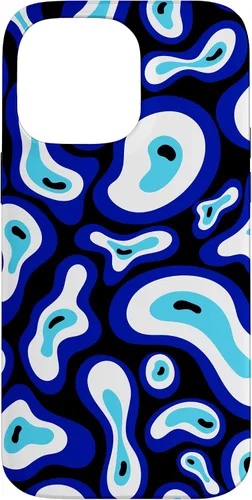 Vista 21 de Malvado de ojo turco Groovy Swirl patrón Good Vibes teléfono caso para iPhone 17