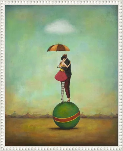 Vista 10 de Amanti Art Lienzo enmarcado para pared, 20 x 16 pulgadas, romance de circo, por Duy Huynh, lienzo enmarcado para pared, obras de entretenimiento