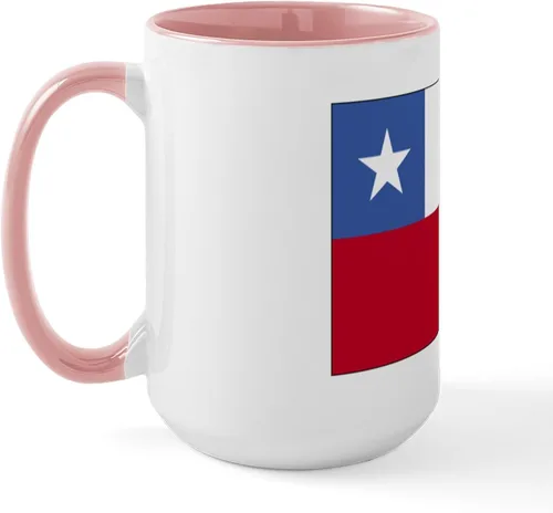 Vista 35 de CafePress Taza de café de cerámica extra grande de 15 oz (15.0 fl oz) con bandera de Chile