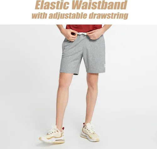 Vista 2 de maamgic Pantalones cortos deportivos para hombre de 7 pulgadas por encima de la rodilla, pantalones cortos de gimnasio con bolsillos con cremallera