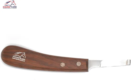 Vista 3 de Equine Care Cuchillo de pezuña de hoja corta para zurdos para recorte de pezuñas de caballo