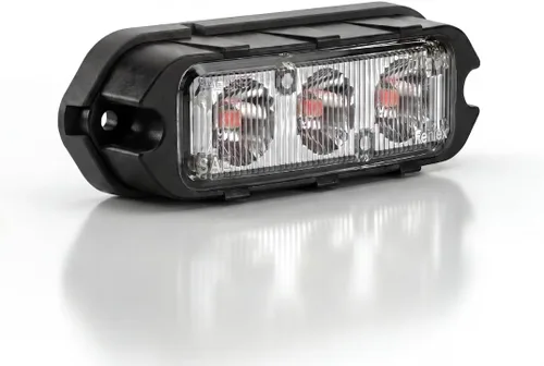 Vista 7 de Feniex T3 luz LED perimetral, Ambar 3 LED, LED superbrillantes de 3 vatios, clase SAE 1, luces de advertencia de emergencia