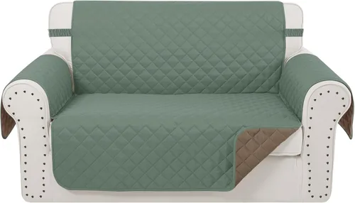 Vista 39 de Fundas para Silla Reclinable Reversibles Funda de Sofá para Mascotas Protector de Muebles Lazy Boy (Silla 23'', Beige/Beige)