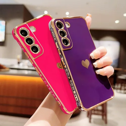 Vista 50 de phylla Funda de teléfono compatible con Samsung Galaxy A12 de 6.5 pulgadas, lindo corazón chapado en oro, elegante funda de lujo para mujer