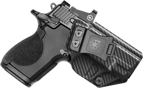 Vista 12 de Amberide IWB Funda Kydex para S&W M&P, Shield CT Laser, Shield Plus, Shield M1.0, Shield M2.0 3.1, EZ 0.354 in, EZ 380, Ecualizador, Guardaespaldas