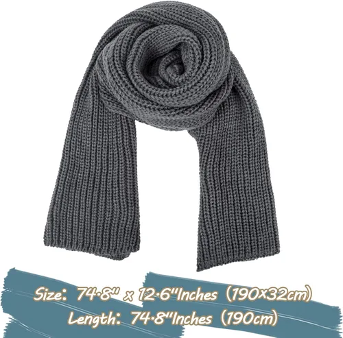 Vista 3 de Bufanda gruesa de punto trenzado grueso para mujer y hombre