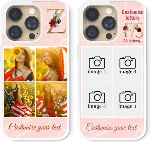 Vista 43 de Fundas de teléfono personalizadas Red Love You Imágenes empalmadas para iPhone 5 6 7 8 11 12 13 14 15 16 Pro Max Plus Mini X para Samsung S21 S22