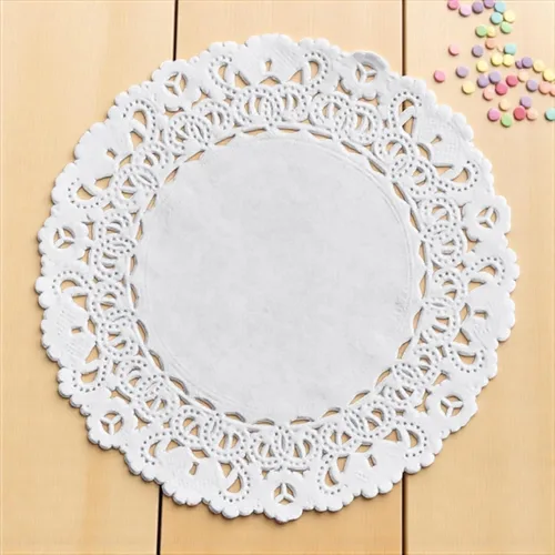 Vista 9 de Tapones de encaje de papel redondo de 4 pulgadas, paquete de 100