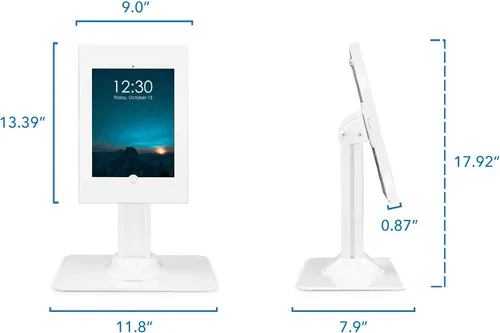 Vista 7 de Mount-It! Quiosco antirrobo para tableta, gabinete de tableta de encimera con bloqueo con base independiente, carcasa universal para iPads Gen 7, 8
