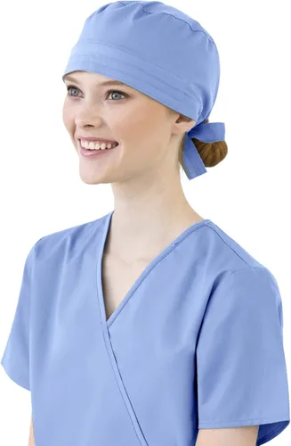 Vista 4 de WonderWink Gorra médica unisex Vino