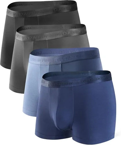 Vista 13 de DAVID ARCHY - Calzoncillos tipo bóxer para hombre (ultra suaves, con soporte, bolsillo, transpirables) en paquete múltiple Negro-a- 6.5