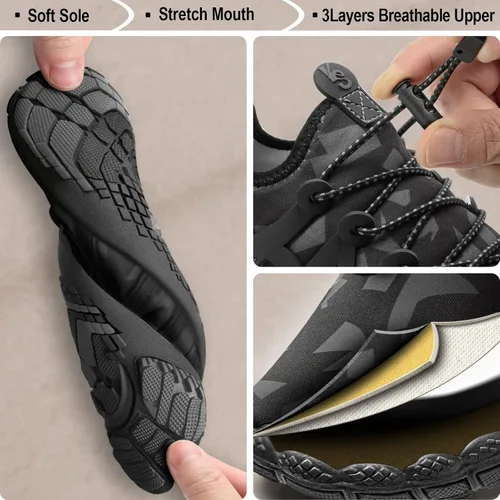Vista 4 de BULLIANT Zapatos de agua para hombre, unisex, descalzos, para hombres y mujeres, zapatos de senderismo y natación