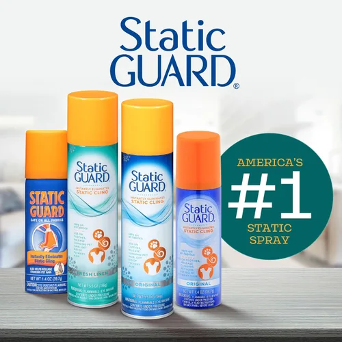 Vista 9 de Static Guard Spray de tela, aroma de lino fresco, lata de 5.5 onzas