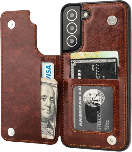 Vista 124 de ONETOP - Funda tipo cartera para Samsung Galaxy S22 con tarjetero, color negro Kickstand,ID/Cash Holder,Case Wallet with Card Slots,Double
