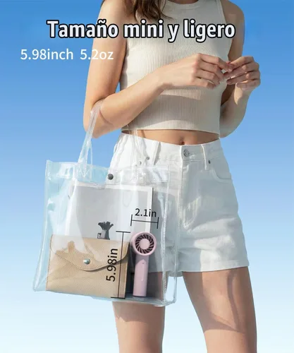 Vista 7 de Mini ventilador portátil, pequeños ventiladores de mano para Rosa