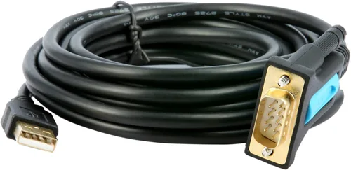 Vista 9 de TECHTOO Adaptador USB 2.0 a serie RS232, convertidor de cable serie USB con chip Prolífico chapado en oro