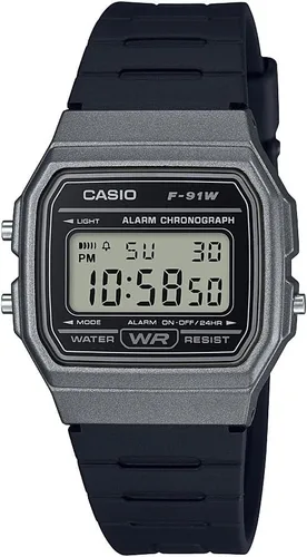 Vista 4 de Casio F91W Series Digital Watch Water Resistant LED Light 1/100 SEC Stopwatch Regular Time Keeping (HR, Min, SEC, PM, Date, Day) Daily