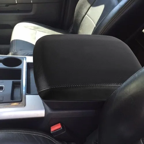 Vista 22 de Funda para el reposabrazos de la consola central, de piel, antiarañazos, de protección, accesorios de decoración interior, para Tesla Model 3 Negro