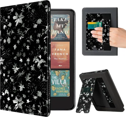 Vista 50 de CoBak Funda con soporte para Kindle Paperwhite - Funda de piel sintética duradera con función de apagado y encendido automático, ranura